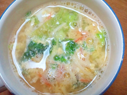 余ったサラダは美味しいスープに♪